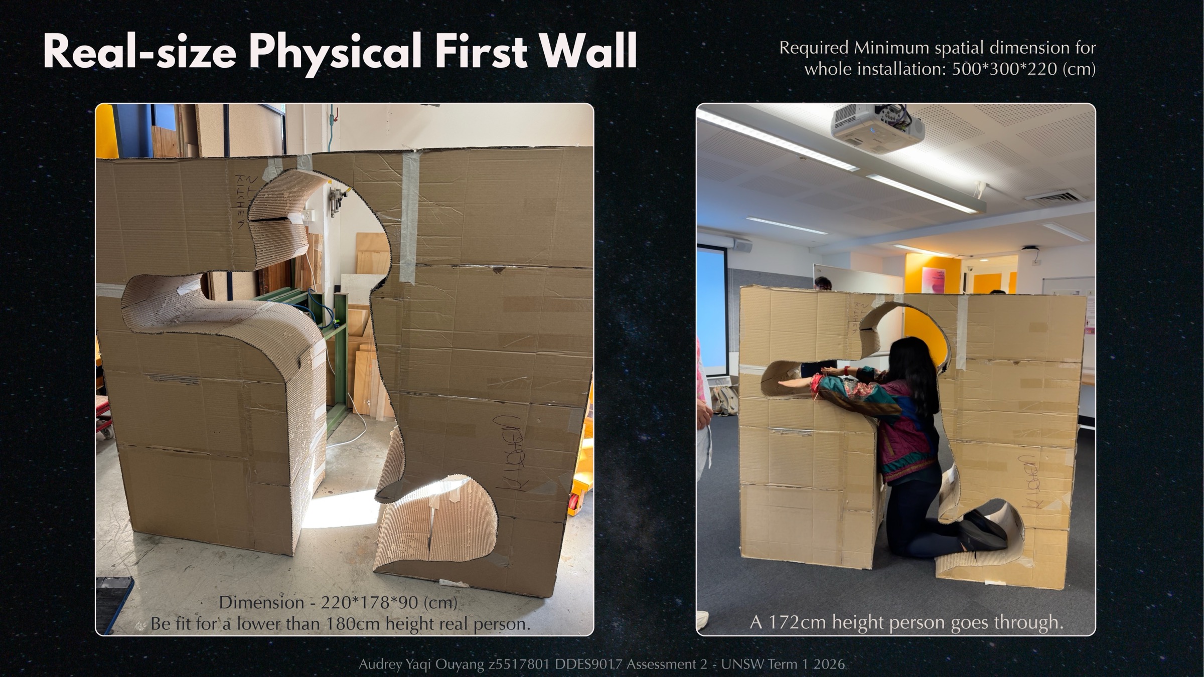 Real-size physical first wall prototype and body-scale testing
