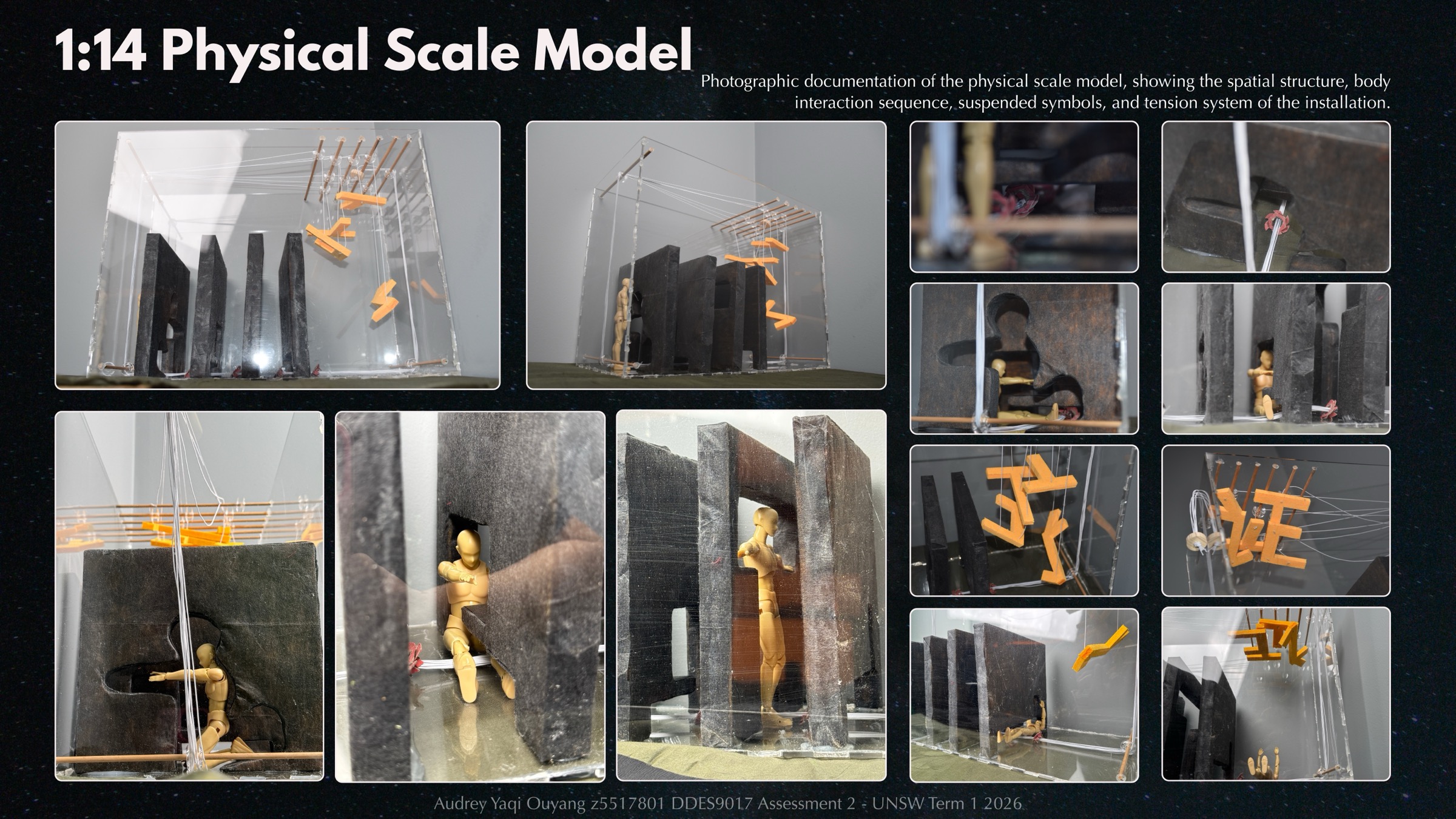 Photographic documentation of the one-to-four physical scale model